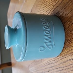 NEW Porcelain Butter Keeper Crock - Sweese Turquoise